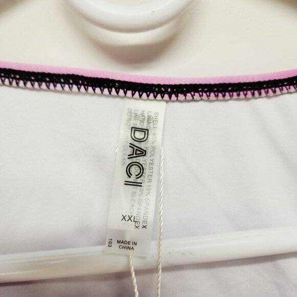 Womens Swimsuit Sleeveless Gradient Pink Tank Top By Daci Size 2XL - Picture 3 of 9